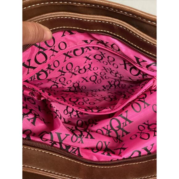 Vintage XOXO Pink Black Tote Bag - 18.5x14” - Picture 11 of 14